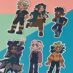 The Owl House Hex Squad Glossy Stickers