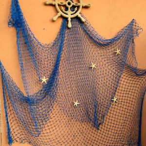 Decorative Fish Net nautical party decor, nautical room decor, beach party, shell, nautical party fishing net Home Decor, starfish
