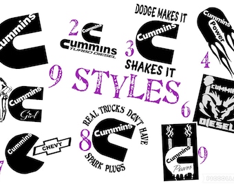 Dodge Cummins Diesel Decal, Funny Car Window Sticker, 9 Styles