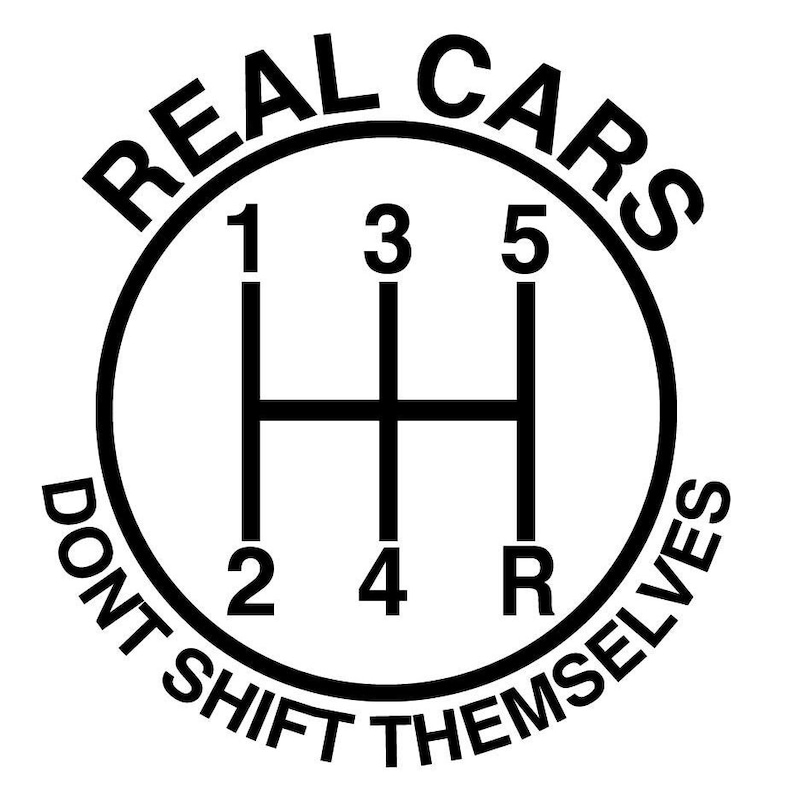 Manual Shift Vinyl Decal, Car Humor Sticker, 5 or 6 Speed image 3