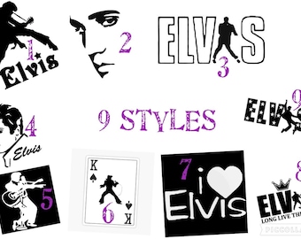Elvis The King Vinyl Decal Sticker, Rock Music Car Window Bumper