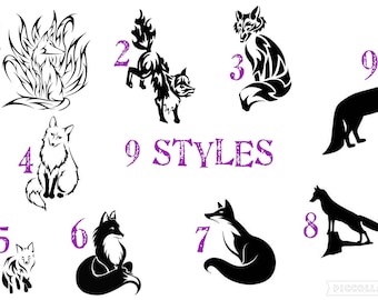 Fox animal car truck auto cell laptop tumbler mug die cut vinyl decal sticker, 9 styles