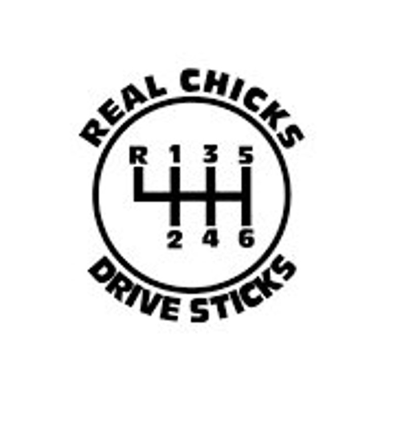 Manual Shift Vinyl Decal, Car Humor Sticker, 5 or 6 Speed image 7