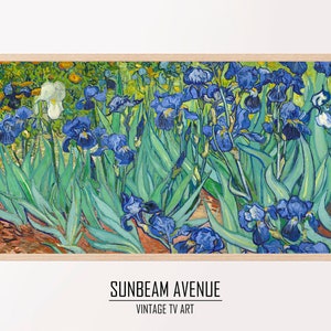 Samsung Frame TV Art | Vincent Van Gogh Irises Painting | Frame TV 4k Art Digital | Colorful Spring garden flowers | - 0101TVVG