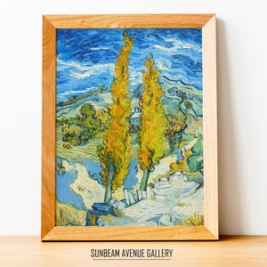 Vincent van Gogh Wall Decor | Two Poplars On A Road Through The Hills | Famous Painting | Instant Download | Fine Art - 0401P