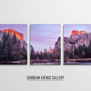 Set of 3 Yosemite Wall Art Set of 3, Large National Park Poster, Yosemite Fall 3 Pieces Wall Art, Yosemite Print DIGITAL - 1679PL