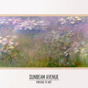 Samsung Frame TV Art 4K Water Lilies Famous Claude Monet Painting. Instant Download Botanical Wall Art for the Frame TV. - 0033TVM
