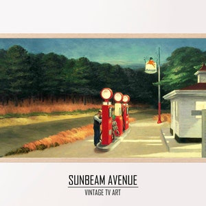 Samsung Frame TV Art | Gas | Edward Hopper | Famous Artist | Art for Frame Tv | Lg Tv art | Instant Download - 1387TVFA