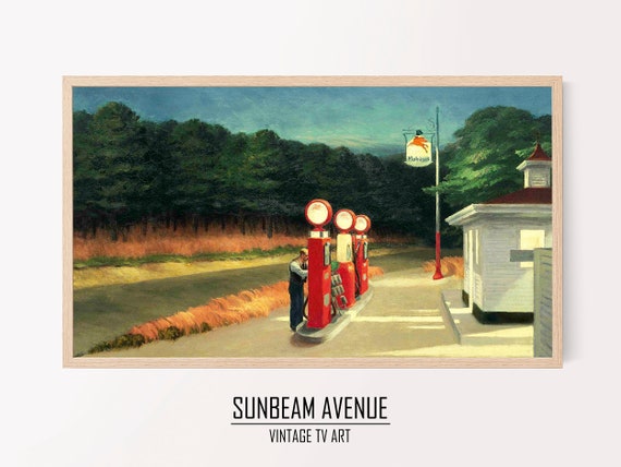 Samsung Frame TV Art | Gas | Edward Hopper | Famous Artist | Art