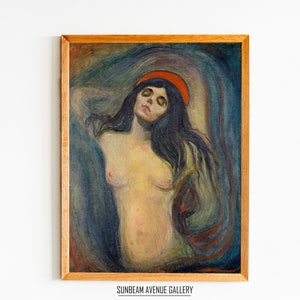 Edvard Munch Art Print - Madonna 1895, Edvard Munch Poster, Edvard Munch Wall Art, Munch Exhibition Print, Museum Prints, Modern - 0831P