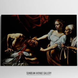 Caravaggio Wall Art | Judith Beheading Holofernes Caravaggio (c1598 9) | Baroque Painting | Religious Art | Instant Download - 0800P
