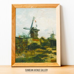 Vincent van Gogh Wall Decor | Windmills On Montmartre 1886 | Famous Painting | Instant Download | Fine Art | Printable Wall Art - 0404P