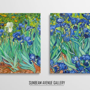 Set of 2 Vincent van Gogh Wall Decor | Irises 1889 | Famous Painting | Instant Download | Fine Art - 1239PVG