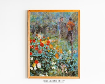 Pierre-Auguste Renoir Wall Decor | Pierre Auguste Renoir Jardin De La Rue Cortot | Famous Painting | Instant Download | Fine Art - 0450P