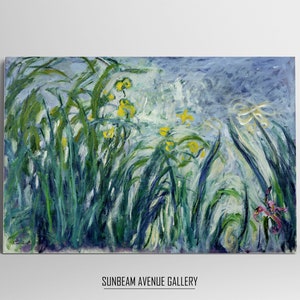 Claude Monet Wall Decor | Iris Jaunes Et Mauves 1924 1925 | Famous Painting | Instant Download | Fine Art | Monet Botanical Print - 0558PH