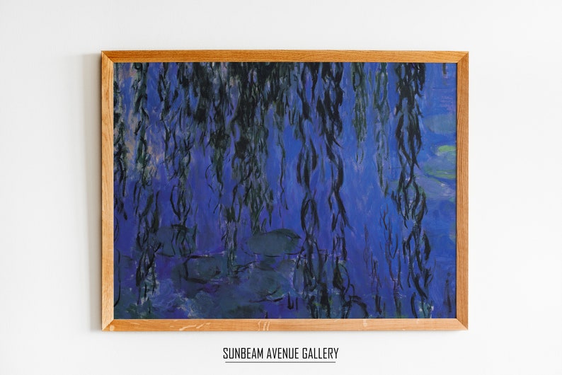 Claude Monet Wall Decor | Water Lilies and Weeping Willow Branches 1916 ...