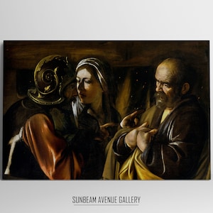 Caravaggio Wall Art | Caravaggiothe Denial Of Saint Peter | Baroque Painting | Religious Art | Instant Download | Printable Wall Art - 0795P