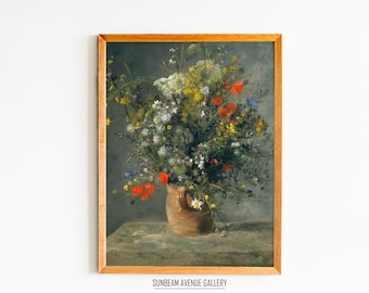 Pierre-Auguste Renoir Wall Decor | Auguste Renoir Flowers In A Vase | Famous Painting | Instant Download | Fine Art - 0455P