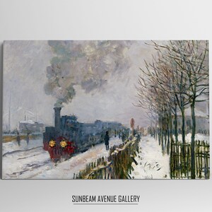 Claude Monet Wall Decor | Train In The Snow The Locomotive 1875 | Famous Painting | Instant Download | Fine Art - 0581PH