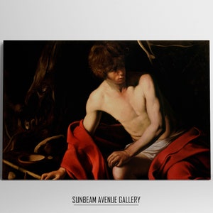 Caravaggio Wall Art | John The Baptist | Baroque Painting | Religious Art | Instant Download | Printable Wall Art - 0799P