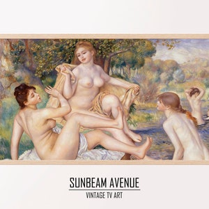 Samsung Frame TV Art 4K | Auguste Renoir French The Large Bathers | Famous Painting | Instant Download | Art TV - 0311TVFA