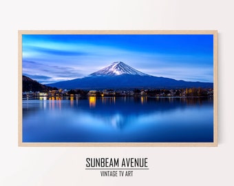 Samsung Frame TV-konst Japan, digital nedladdning av japanskt landskap med berget Fuji, japansk landskapskonst för Frame TV, Frame TV-konstverk - 1550TVL