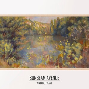 Samsung Frame TV Art 4K | Auguste Renoir Lakeside Landscape | Famous Painting | Instant Download | Art TV - 0315TVFA