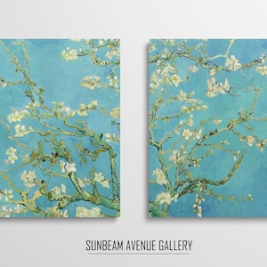 Set of 2 Vincent van Gogh Wall Decor | Blossoming Almond Tree | Famous Painting | Instant Download | Fine Art - 1227PVG