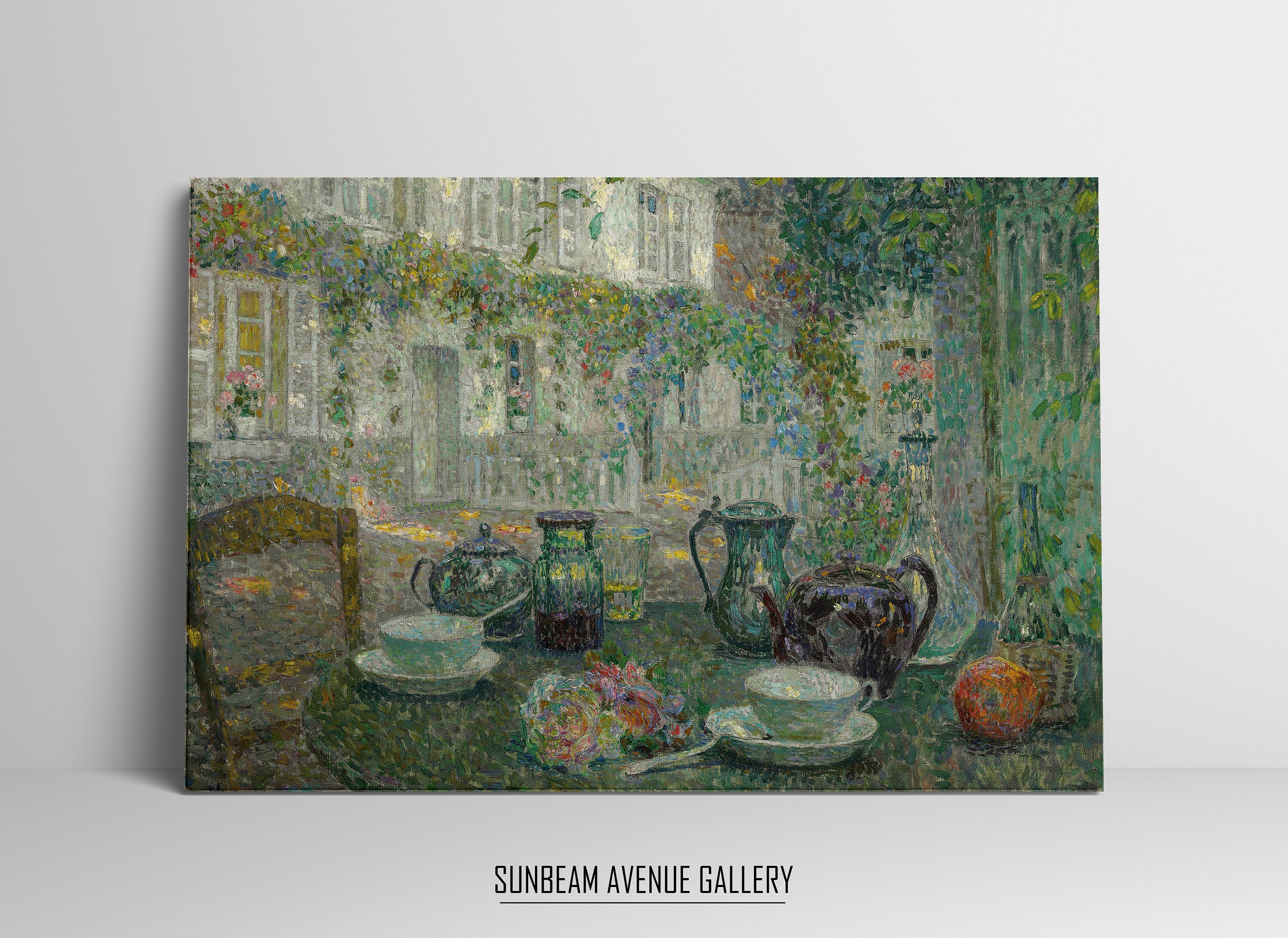 Produktbild von Vintage Kaninchen Leinwand Kunst, Cottagecore Kaninchen Druck, Wildblumen Wiese Malerei, Süße Waldtier Wanddekoration, Pastell Kaninchen Poster