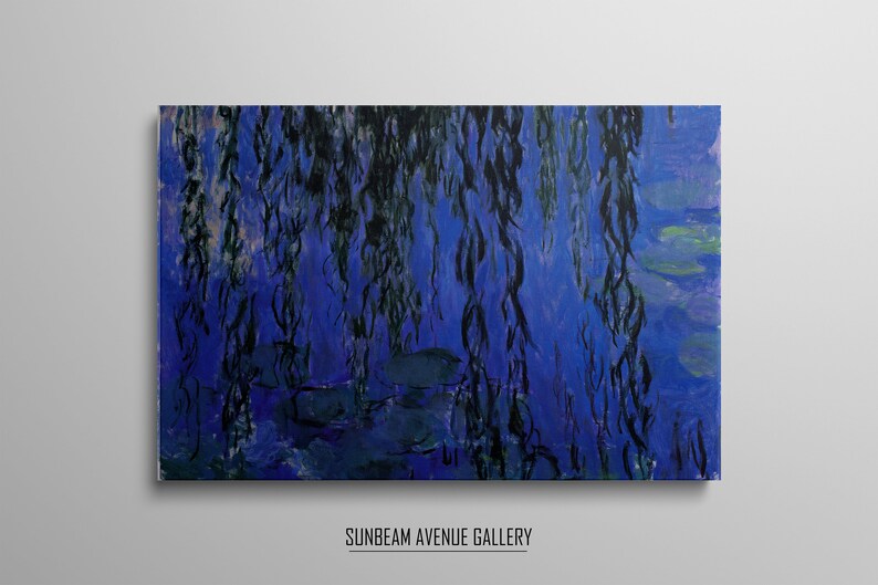Claude Monet Wall Decor | Water Lilies and Weeping Willow Branches 1916 ...
