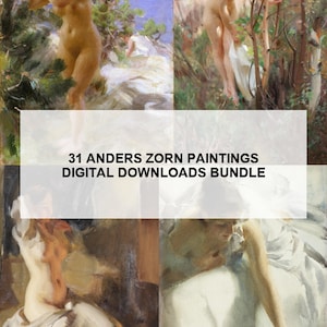 Set of 31 Anders Zorn Famous Paintings Collection | High-Resolution Digital Art Resources | Instant Digital Download - 2002PB