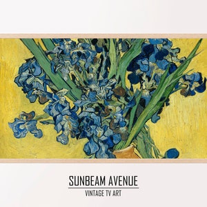 Samsung Frame TV Art | Van Gogh Iris Flowers in Vase Still Life Painting | Vintage Vincent Van Gogh Art | Instant - 0100TVVG