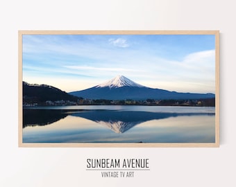 Samsung Frame TV-konst Japan, digital nedladdning av japanskt landskap med berget Fuji, japansk landskapskonst för Frame TV, Frame TV-konstverk - 1551TVL