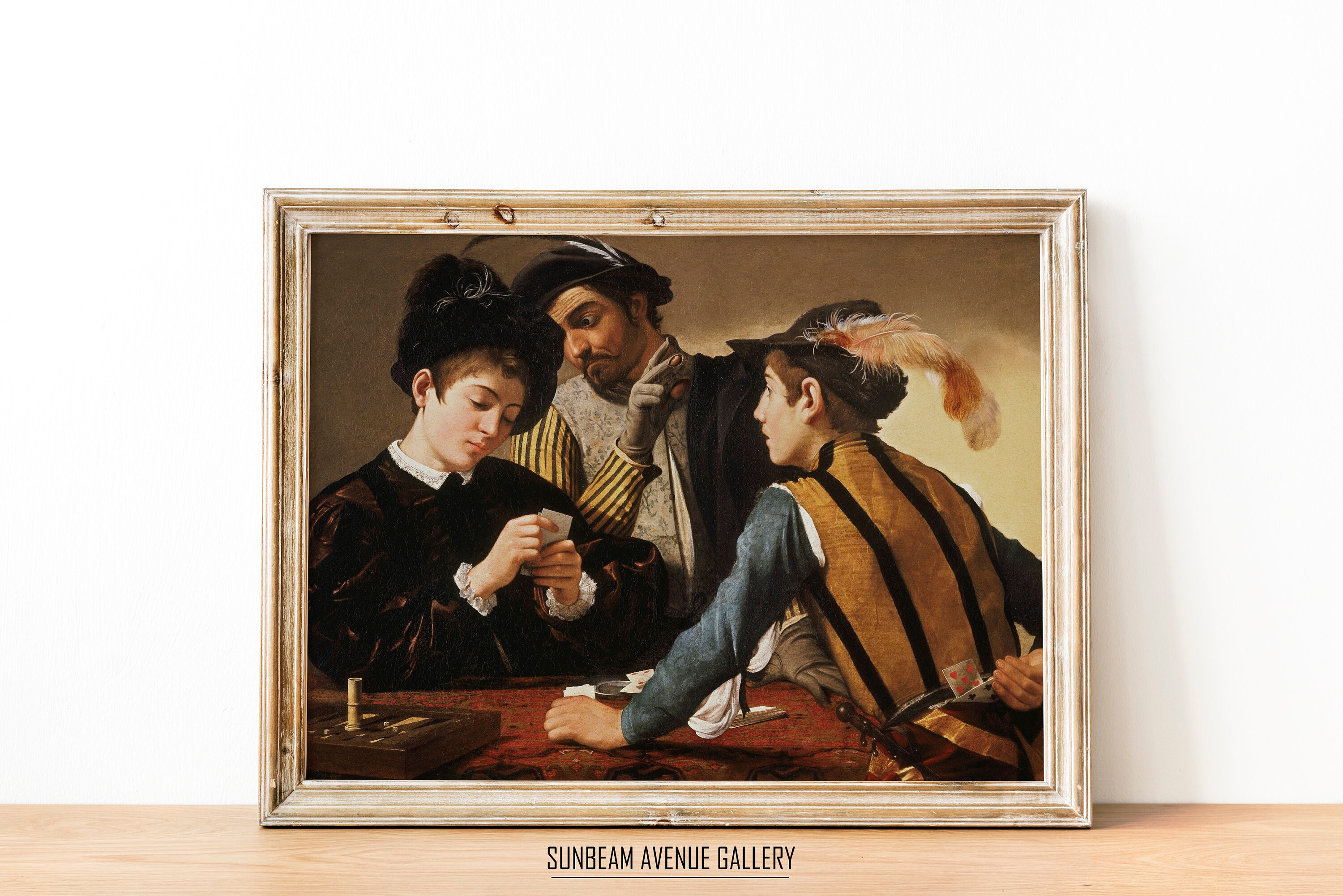 Caravaggio Wall Art | Cardsharps (c1597) | Baroque Painting