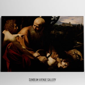 Caravaggio Wall Art | Sacrifice Of Isaa | Baroque Painting | Religious Art | Instant Download | Printable Wall Art - 0804P
