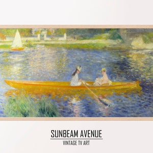 Samsung Frame TV Art 4K | Auguste Renoir The Skiff(La Yole) | Famous Painting | Instant Download | Art TV - 0313TVFA
