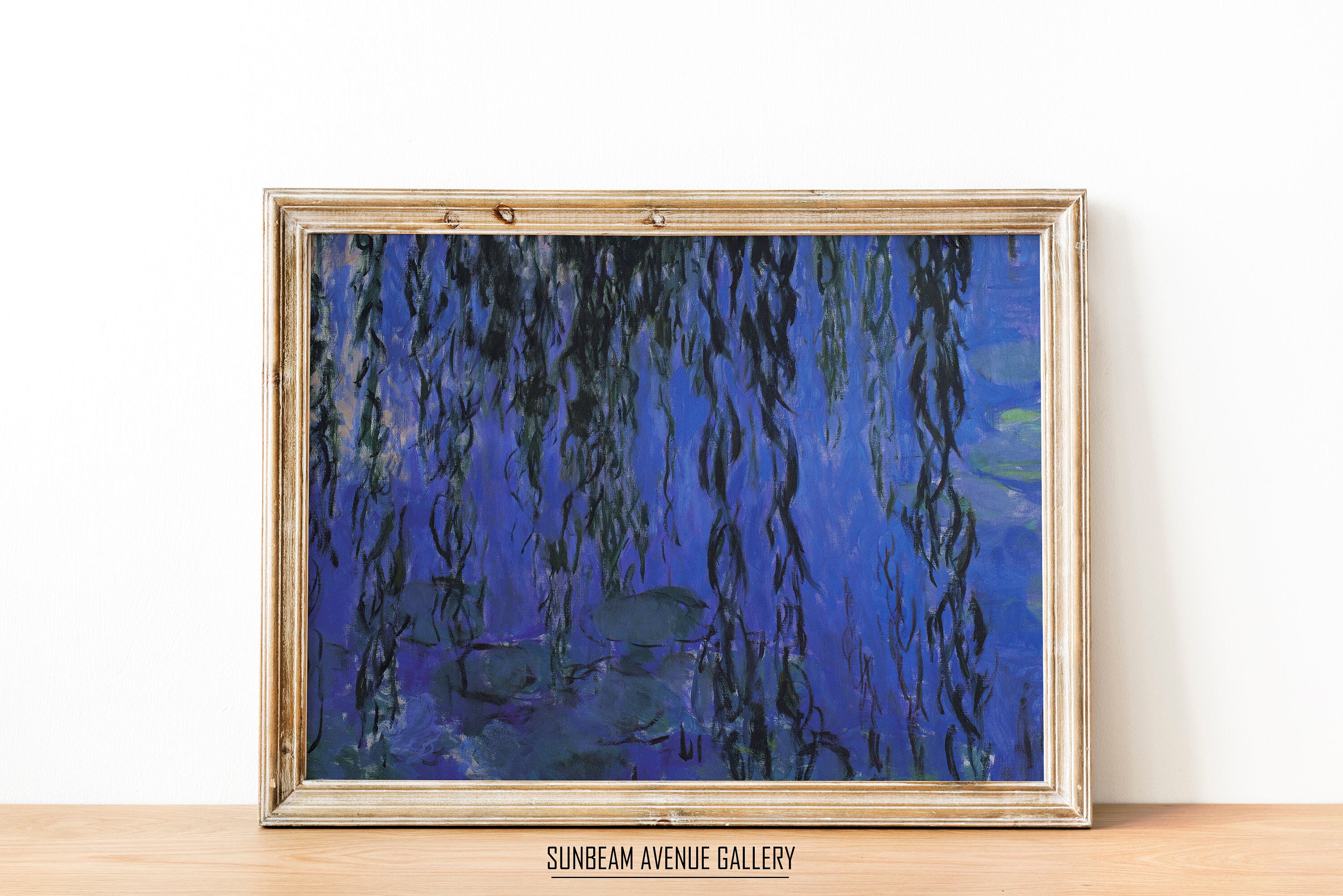 Claude Wall Decor Water Lilies and Weeping Willow Branches 1916