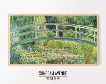 Samsung Frame TV Art 4K Water Lilies Famous Claude Monet Painting. Instant Download Botanical Wall Art for the Frame TV. - 0042TVM