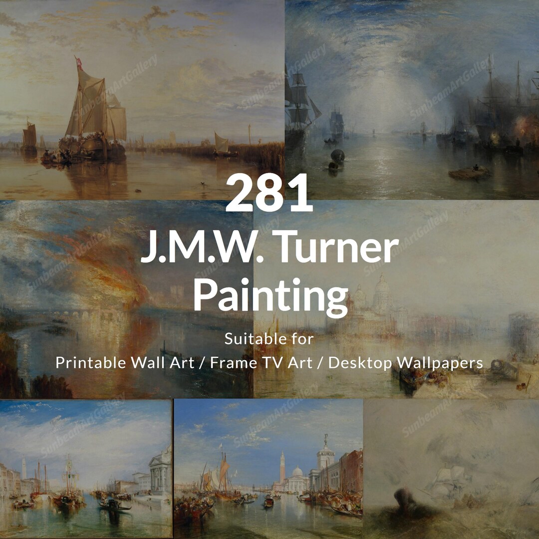 Set of 281 J.M.W. Turner Print, High-resolution Art Images