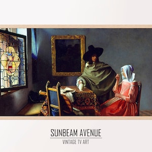 Samsung Frame TV Art | La Copa De Vino | Johannes Vermeer | Famous Artist | Classic Fine Art | LG TV art | Instant Download - 1091TVFA