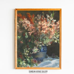 Pierre-Auguste Renoir Wall Decor | Auguste Renoir Gladioli In A Vase | Famous Painting | Instant Download | Fine Art - 0456P