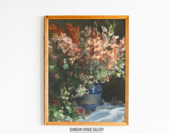 Pierre-Auguste Renoir Wall Decor | Auguste Renoir Gladioli In A Vase | Famous Painting | Instant Download | Fine Art - 0456P
