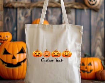 Personalized Pumpkin Tote Bag, Fall Tote Bag, Autumn Tote Bag, Thanksgiving Gift, Fall Season Gift Bag, Thanksgiving Family Totes