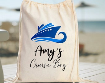 Personalized Cruise Backpack, Cruise Drawstring Bag, Nautical Anchor Sack Bag, Cruise Vacation Bag, Cruise Party Bag, Cruise Trip Gift Bag