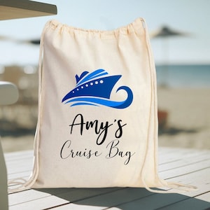 Personalized Cruise Backpack, Cruise Drawstring Bag, Nautical Anchor Sack Bag, Cruise Vacation Bag, Cruise Party Bag, Cruise Trip Gift Bag