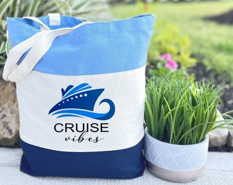 Cruise Vibes Bag, Cruise Trip Gift Bag, Custom Cruise Vibes Bag, Custom Family Cruise Vacation, Cruising Tote Bag, Cruise Trip Gift