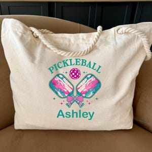 Personalized Pickleball Bag, Pickleball Tote Bag, Gift for Pickleball Lovers, Pickleballs Gifts, Sports Bag, Pickleball Player Gift