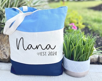 Personalized Est Nana Bag, Nana Est 2024 Tote Bag, Custom Nana Tote Bag, Gift for Nana, Best Nana Gift, Gift for Grandma, Nana Birthday Gift