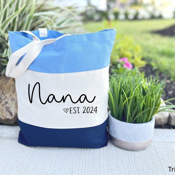 Personalized Est Nana Bag, Nana Est 2024 Tote Bag, Custom Nana Tote Bag, Gift for Nana, Best Nana Gift, Gift for Grandma, Nana Birthday Gift