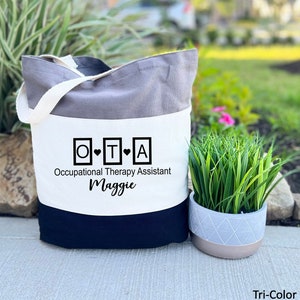 Occupational Therapist Assistant Tote Bag, Custom Occupational Therapist Assistant, Canvas Tote Bag, Occupational Therapy Gifts, OTA Bag
